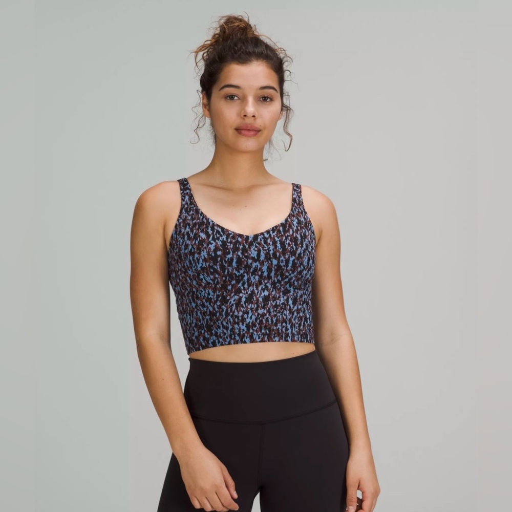 lululemon athletica Align Cropped Tank Top in Leopard Camo Blue Nile Multi